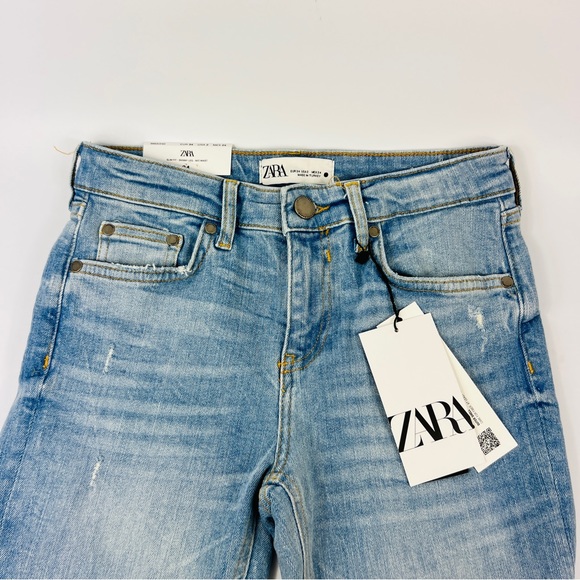 ZARA Long Denim Jeans Mid Waist 2 (34) NWT - Picture 6 of 11
